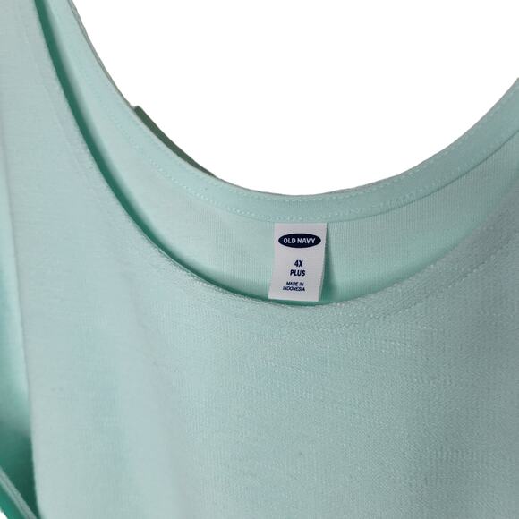 Old Navy Tank Top Lightweight Textured-Knit Lounge Permafrost Tank Sz 4X Plus - Picture 5 of 10
